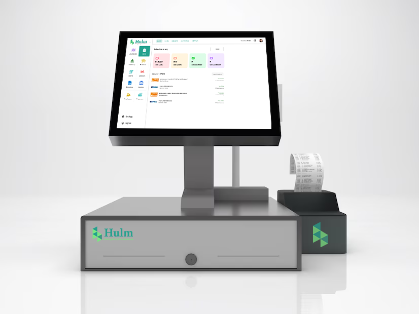 point of sale (pos) screen powered by hulmsolutions