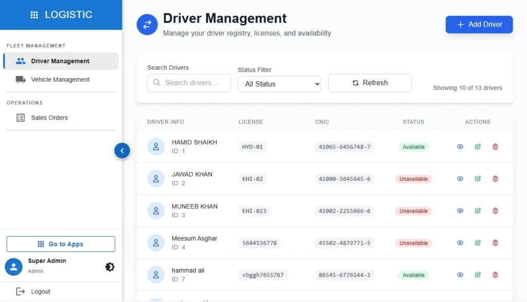 Driver Management Software