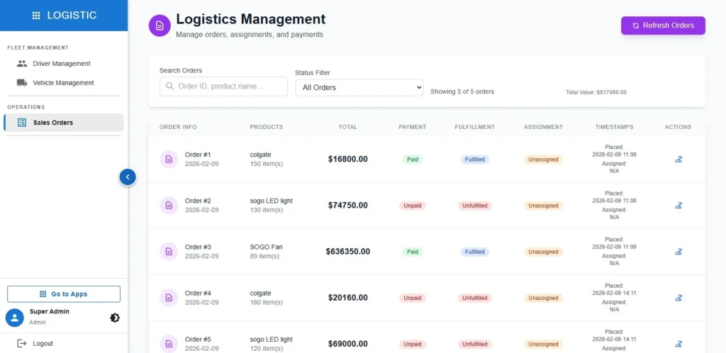 logistics management Software